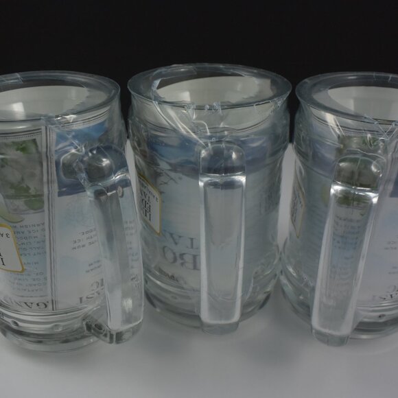 Complete Set 3 Captain Morgan "East Coast Classic" Glass Tankards New Sealed - Picture 7 of 8